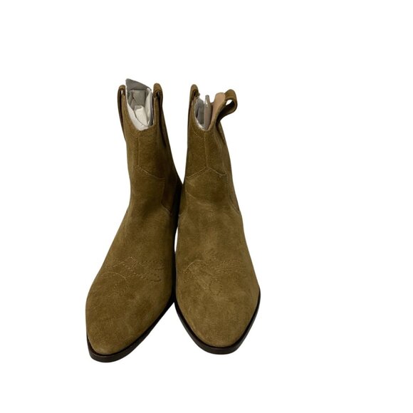 Boden Womens Suede Western Ankle Boot Brown EU 39 US 8 Pull On Pointed Toe A1462 - Picture 5 of 11